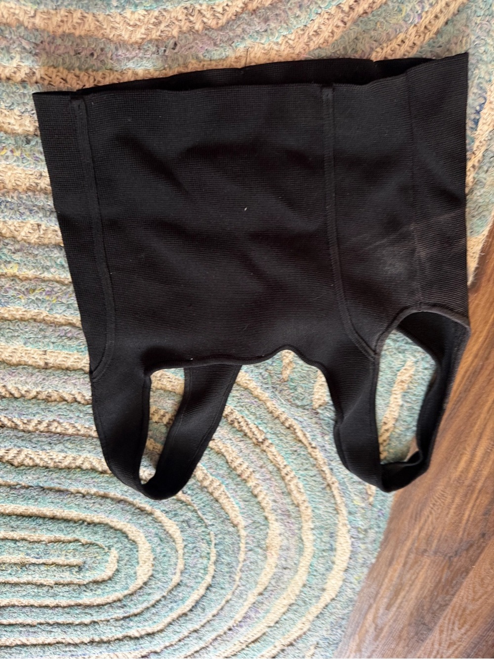 Zara Black Ribbed Crop Tank